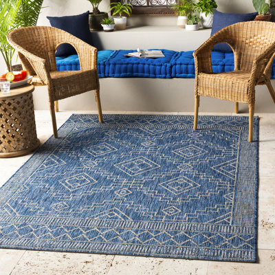 Hongming Navy Indoor/Outdoor Area Rug