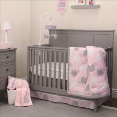 pale pink baby bedding