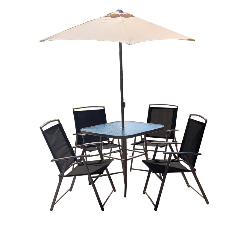 4 person patio dining set with umbrella