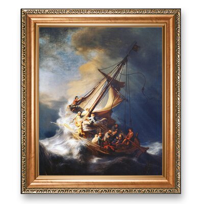 The Storm on the Sea of Galilee - Picture Frame Painting Print on Canvas