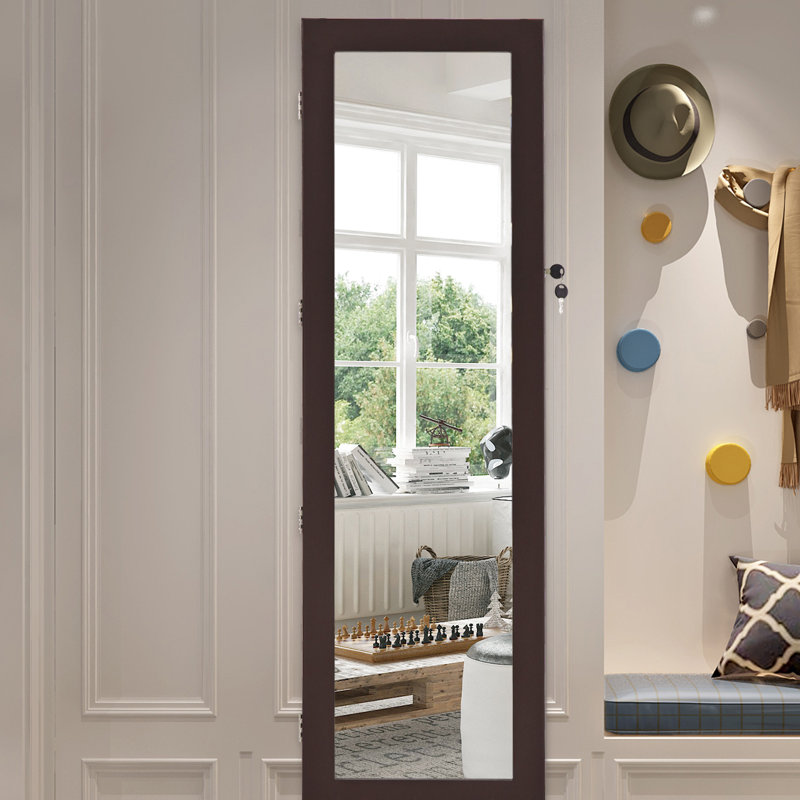 Latitude Run Zoya Over The Door Jewelry Armoire With Mirror Wayfair