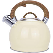 Modern- Stylish 1.7QT 304 Stainless Steel with Red Soft Touch Silicone Handle Whistling Tea Kettle Encapsulated Base Pour Over Kettles ALL Stovetop Coffee and Tea Pots Rust-Proof Modern- Stylish 1.7QT 304 Stainless Steel with Red Soft Touch Silicone Handle Whistling Tea Kettle Encapsulated Base Pour Over Kettles ALL Stovetop Coffee and Tea Pots Rust-Proof