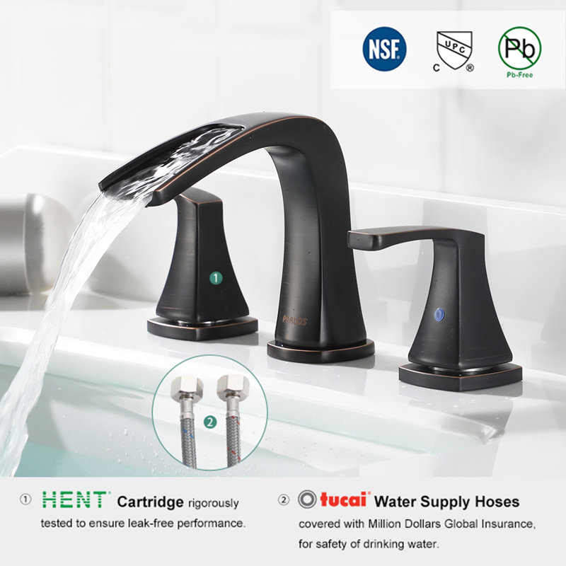 Parlos Home Parlos Widespread Bathroom Faucet With Pop Up Drain