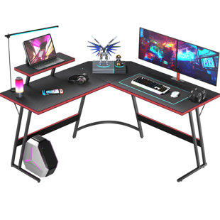 corner gaming desk with led lights