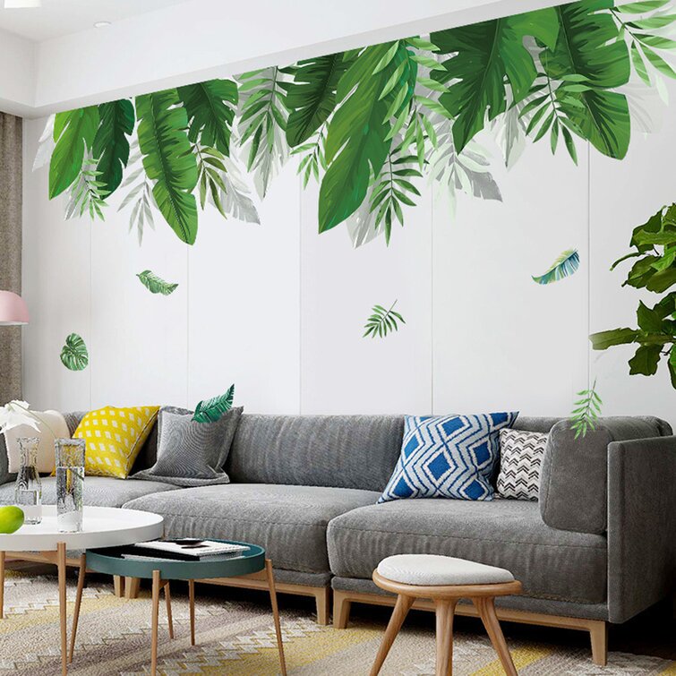 Tropical Foliage Leaves Plant Wall Sticker Vinyl Decal Nursery Home Art Mural 