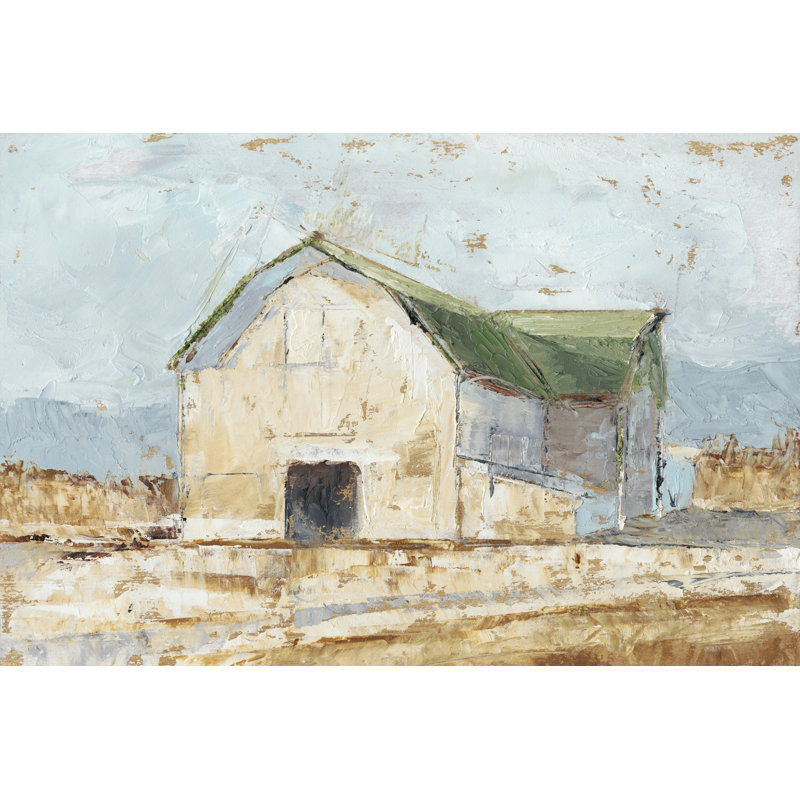 Gracie Oaks Whitewashed Barn Iv Wrapped Canvas Painting Print