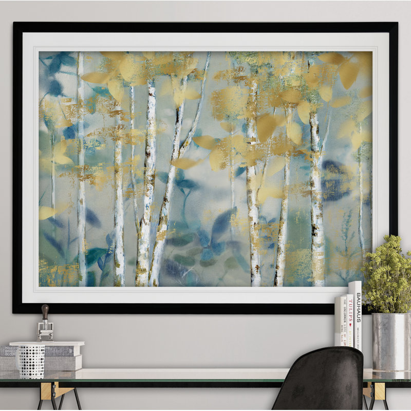 Winston Porter Gilded Forest I Framed Acrylic Painting Print