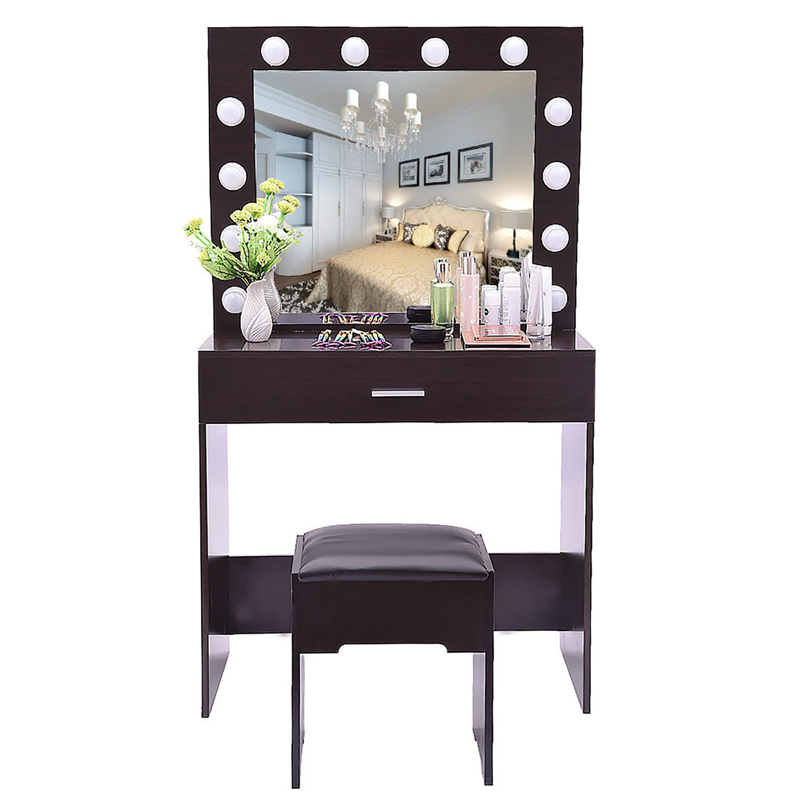 Latitude Run Vanity Set With Lighted Mirror