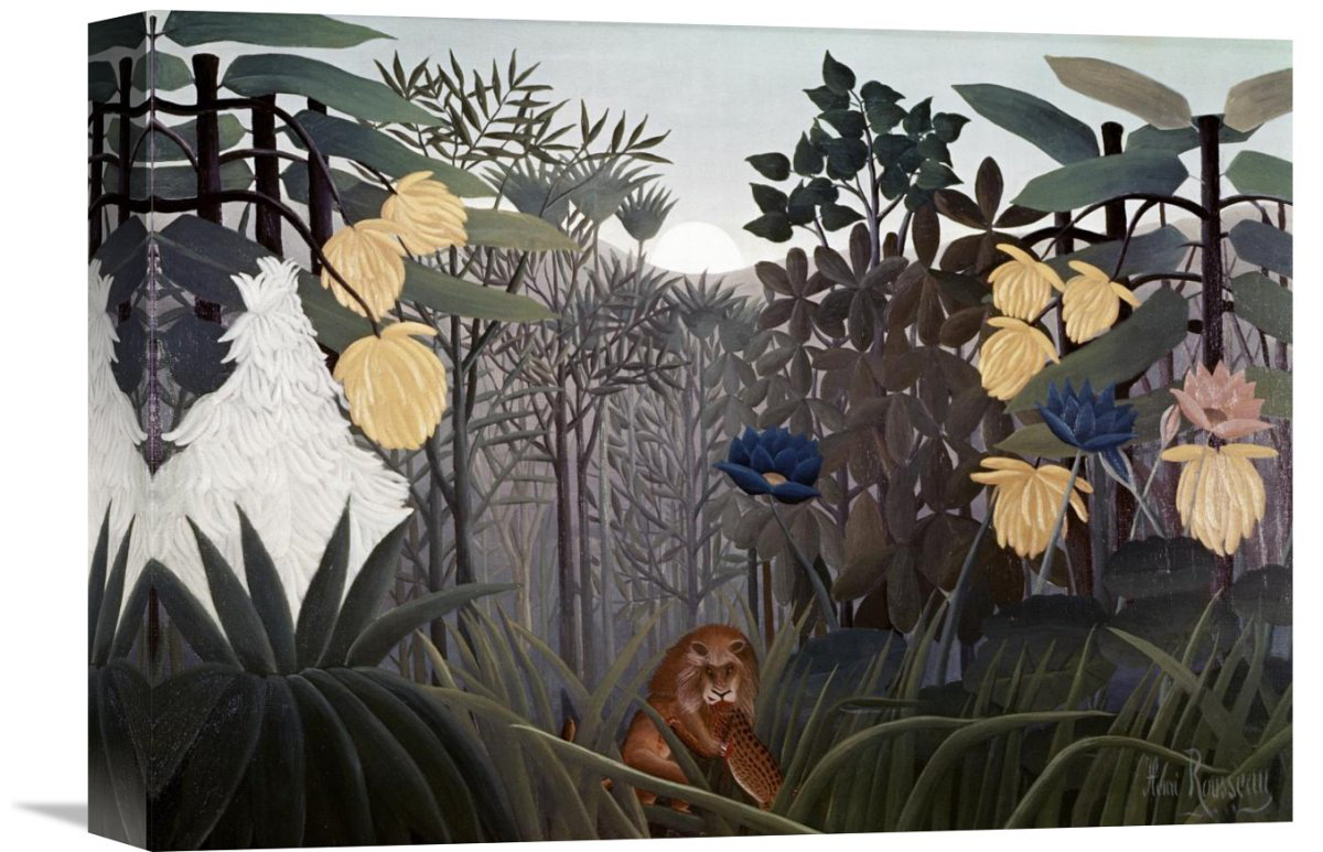 CANVAS ART PRINT HENRI ROUSSEAU PAINTING MOUNTED A1