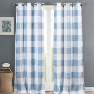 Blue Plaid Curtains Home The Honoroak