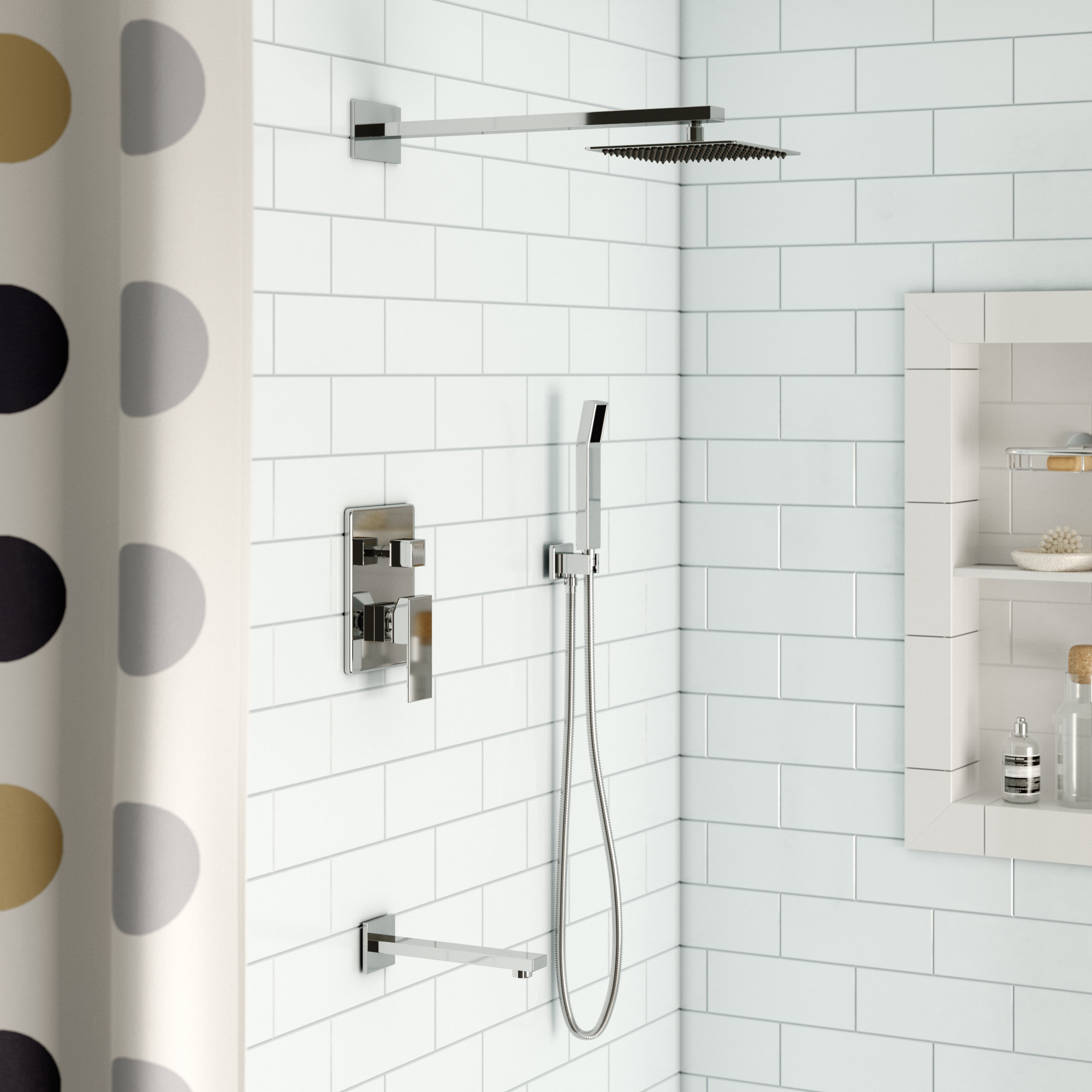 Rebrilliant Cahoon Volume Control Complete Shower System With Rough In Valve Reviews Wayfair