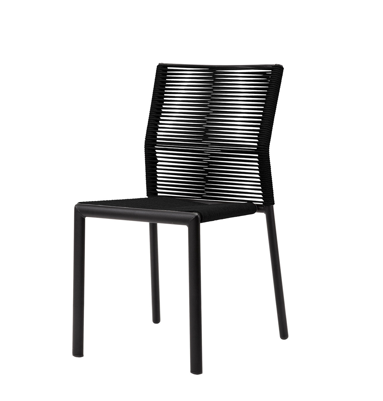 black outdoor stacking chairs