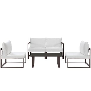 Millan Metal 4 - Person Seating Group with Cushions by Orren Ellis