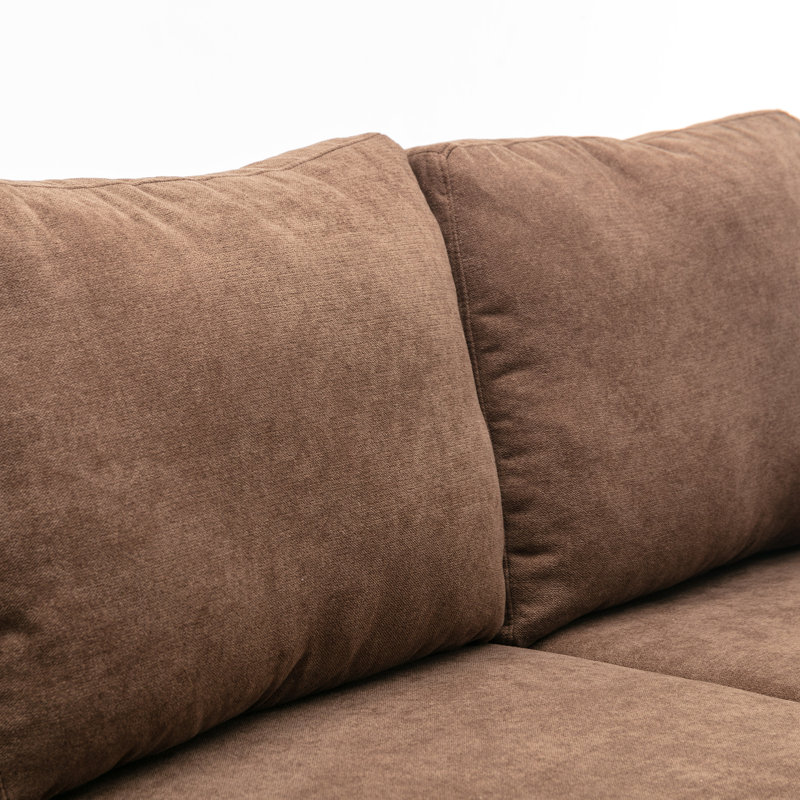 L-Shape Sofa with Movable Ottoman & Handy Side Pocket for Small Space L-Shape Sofa with Movable Ottoman & Handy Side Pocket for Small Space