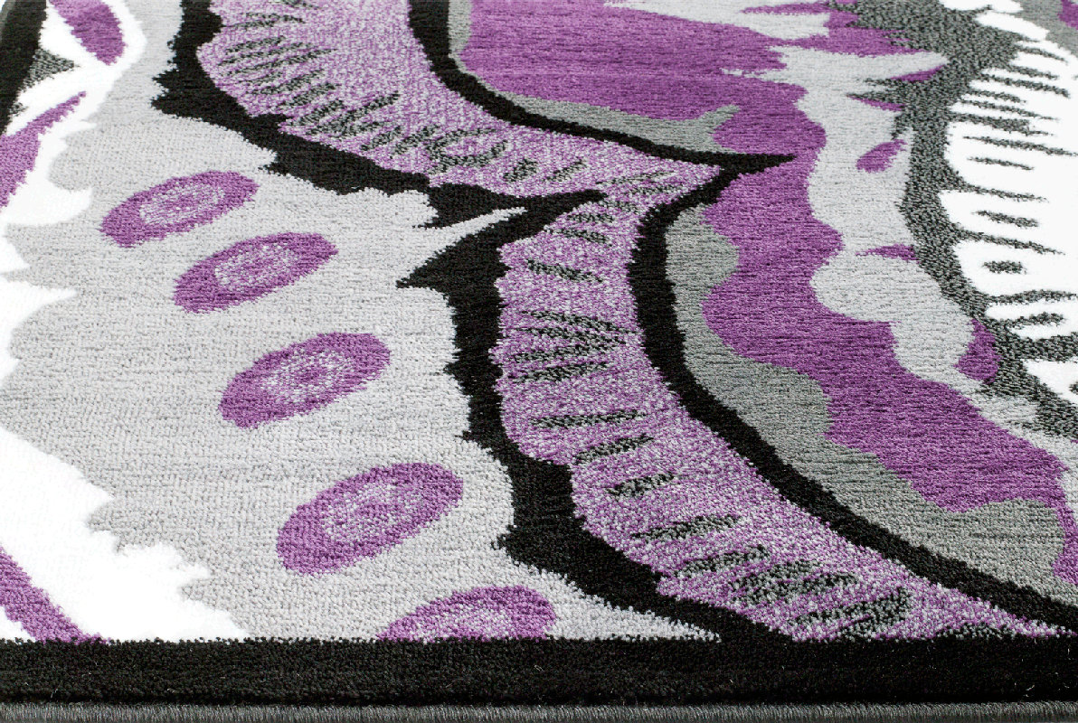 Bungalow Rose Alize Modern Purple Area Rug Reviews Wayfair Alize Modern Purple Area Rug