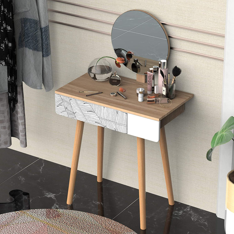 Isabelline Amher Dressing Table With Mirror Reviews Wayfair Co Uk