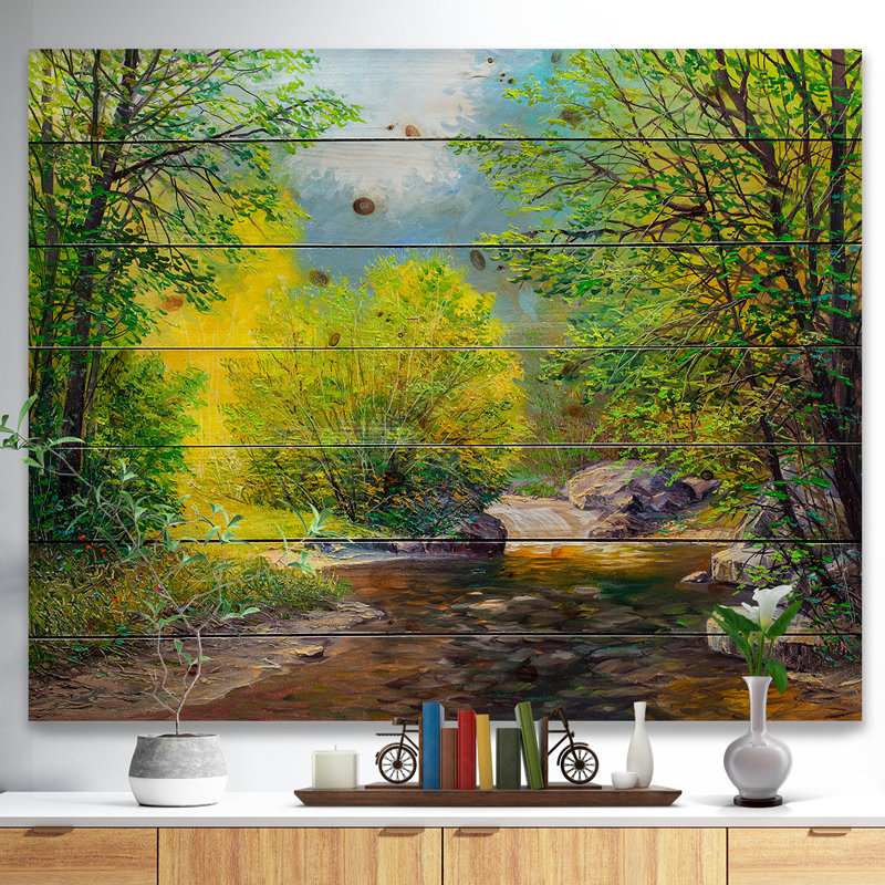 East Urban Home Summer Forest In Beautiful River Landscapes