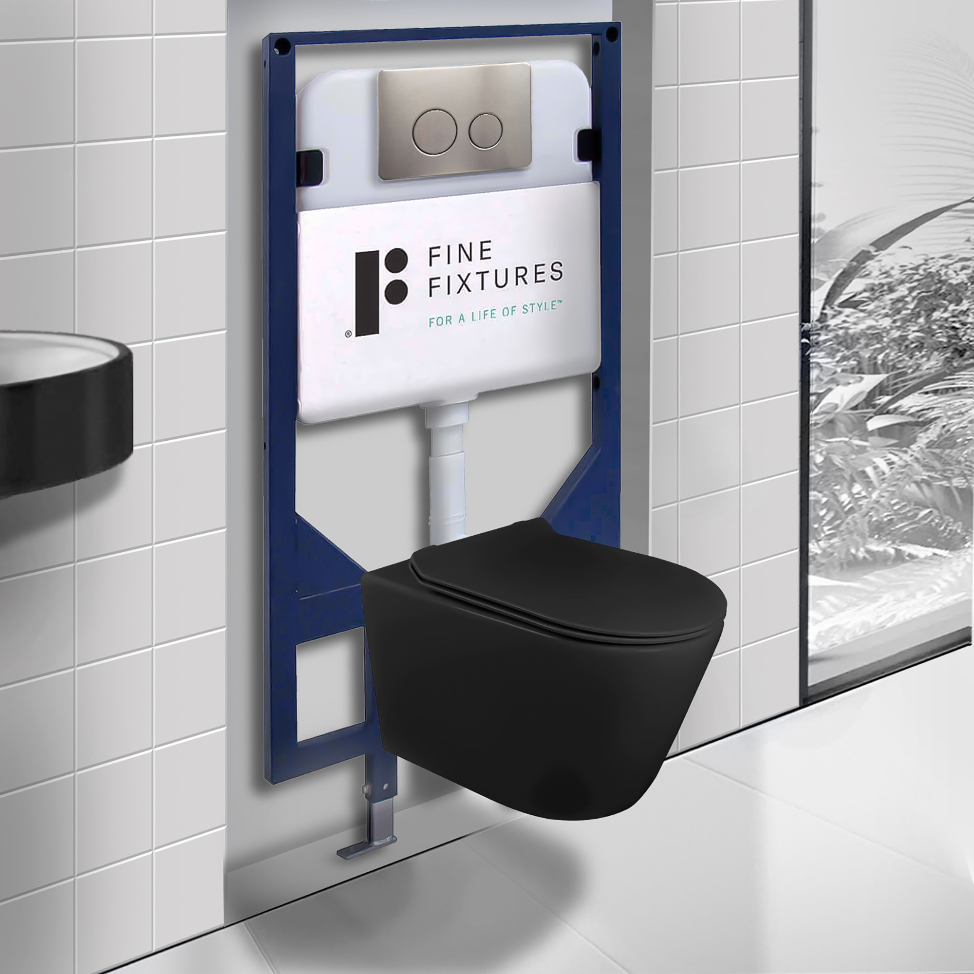 Fine Fixtures Dakota DualFlush Elongated WallMount Toilet with Glazed