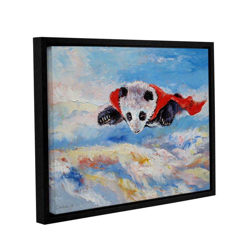 Artwall Panda Superhero By Michael Creese Framed Painting Print On