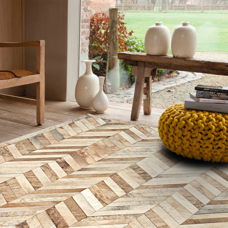 Loon Peak Tober Chevron Handmade Taupe Beige Ivory Area Rug Wayfair
