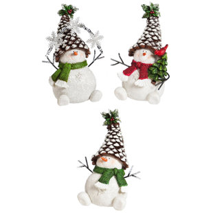 5 Yards Christmas Country Snowmen Snowman Folk Cute Wired Ribbon 2 1//2/"W