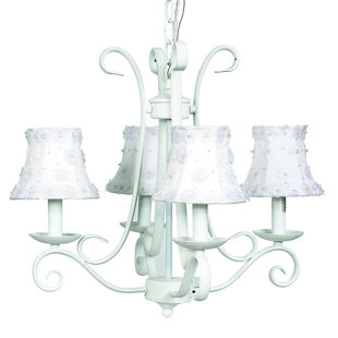 Go to store & view more images Harp 4-Light Shaded Chandelier by Jubilee Collection