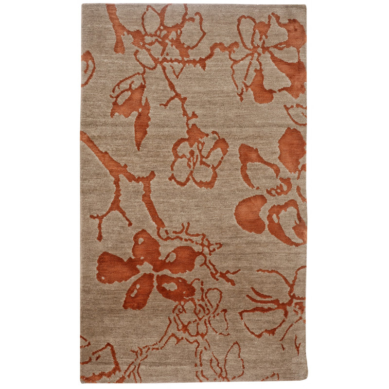Red Barrel Studio Johnstone Hand Knotted Wool Brown Area Rug Wayfair