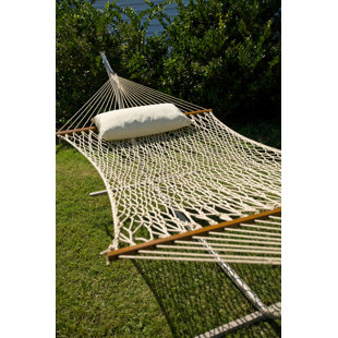 Go to store & view more images Haltwhistle Deluxe Polyester Rope Double Tree Hammock with Stand by Freeport Park