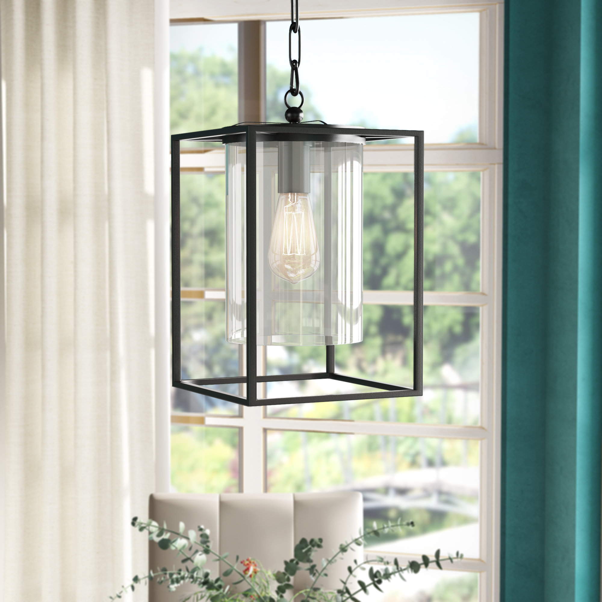 Darby Home Co Didmarton 1 Light Single Square Pendant Reviews Wayfair