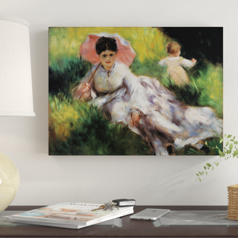 Winston Porter Women With A Parasol A Small Child Oil Painting
