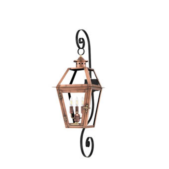 Primo Lanterns Savannah Aged Copper 3 Bulb 30 H Outdoor Wall Lantern Wayfair