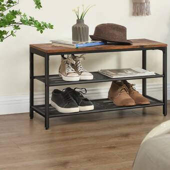 Latitude Run 12 Pair Shoe Storage Bench Wayfair