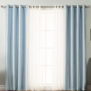 Brondesbury 4 Piece Solid Sheer Single Curtain Panel