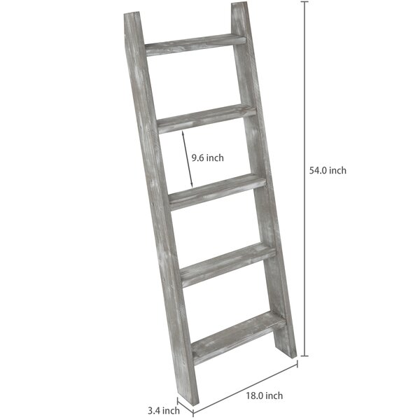 Gracie Oaks Wall-Leaning Wood 4.5 ft Blanket Ladder & Reviews | Wayfair