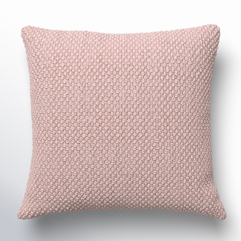 Saskia Cotton Throw Pillow Cover & Insert Color: Blush