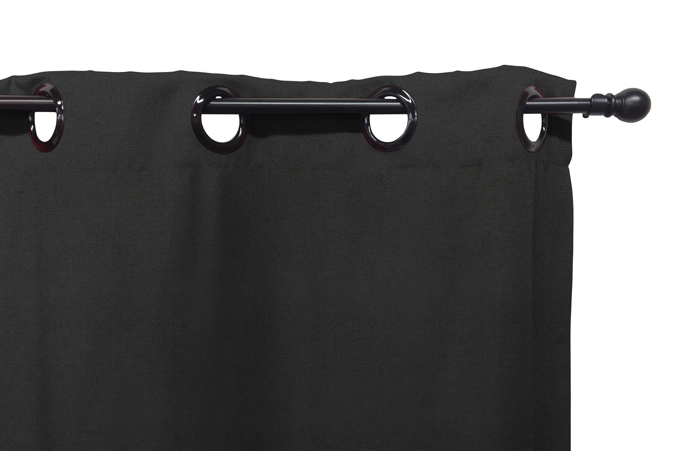 Easy Way Products Solid Semi Sheer Grommet Single Curtain Panel
