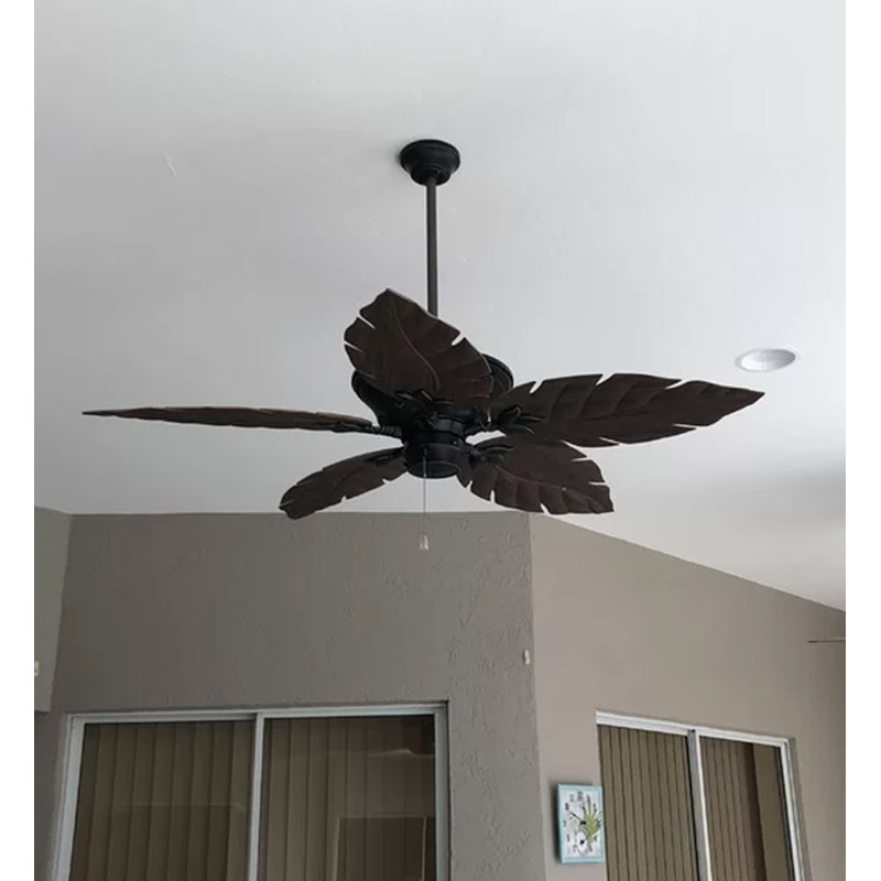 Charlton Home 52 Wojtowicz 5 Blade Patio Outdoor Ceiling Fan 5 Blade Patio Outdoor Ceiling Fan