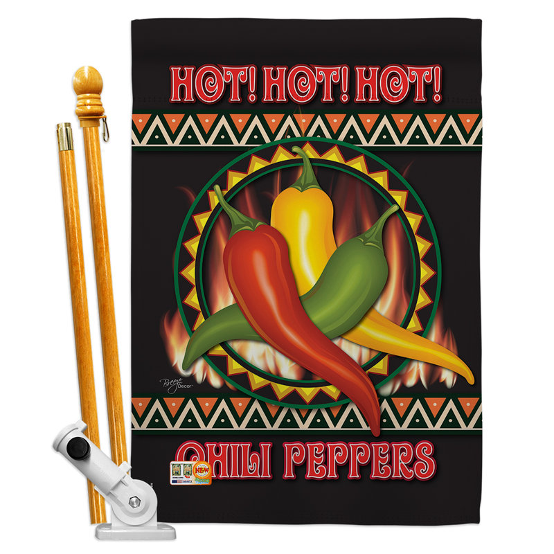 Breeze Decor Chili Peppers Food Vegetable Impressions Decorative 2 Decor Chili Peppers Food Vegetable