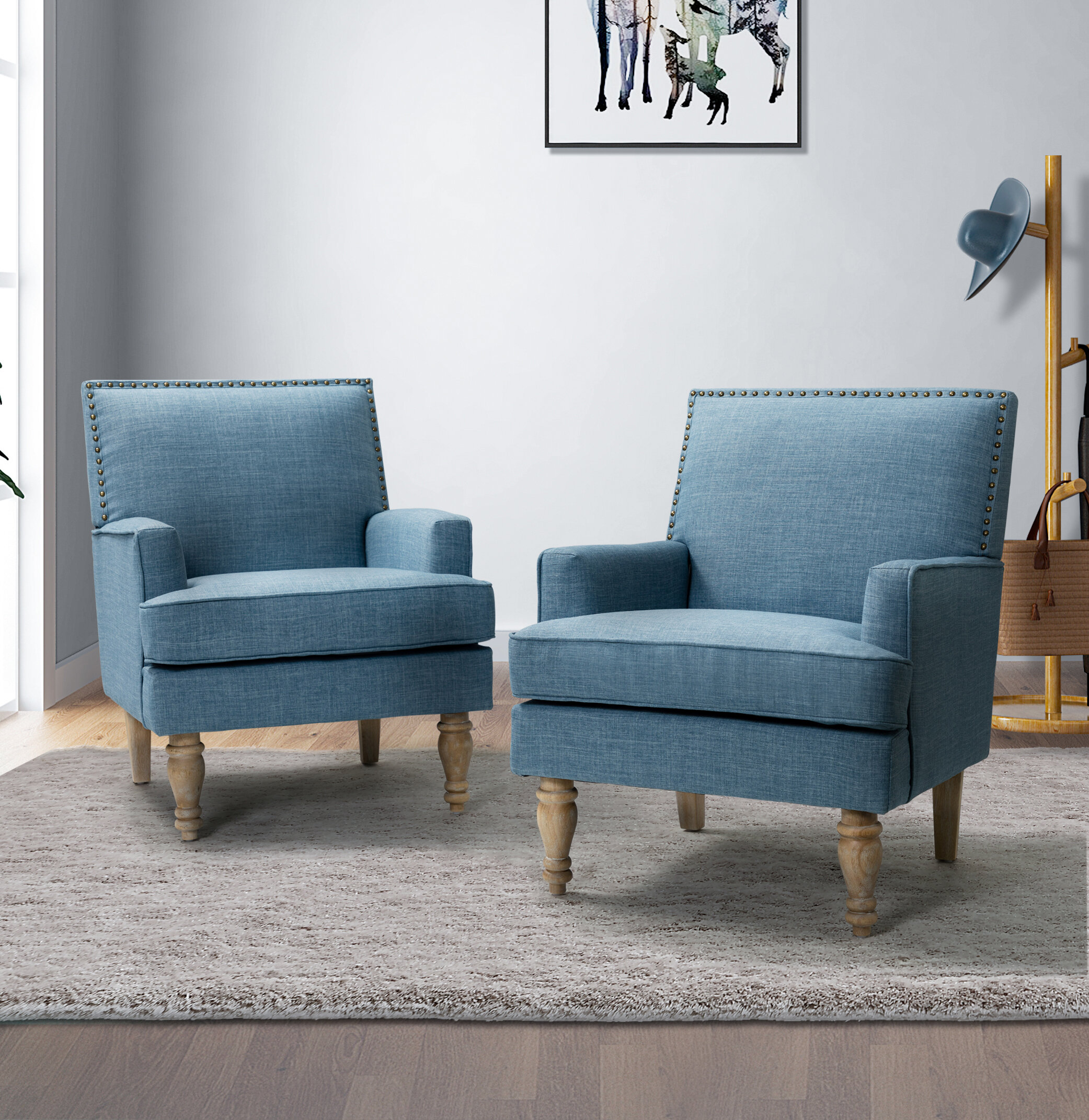 upholstered chair set of 2