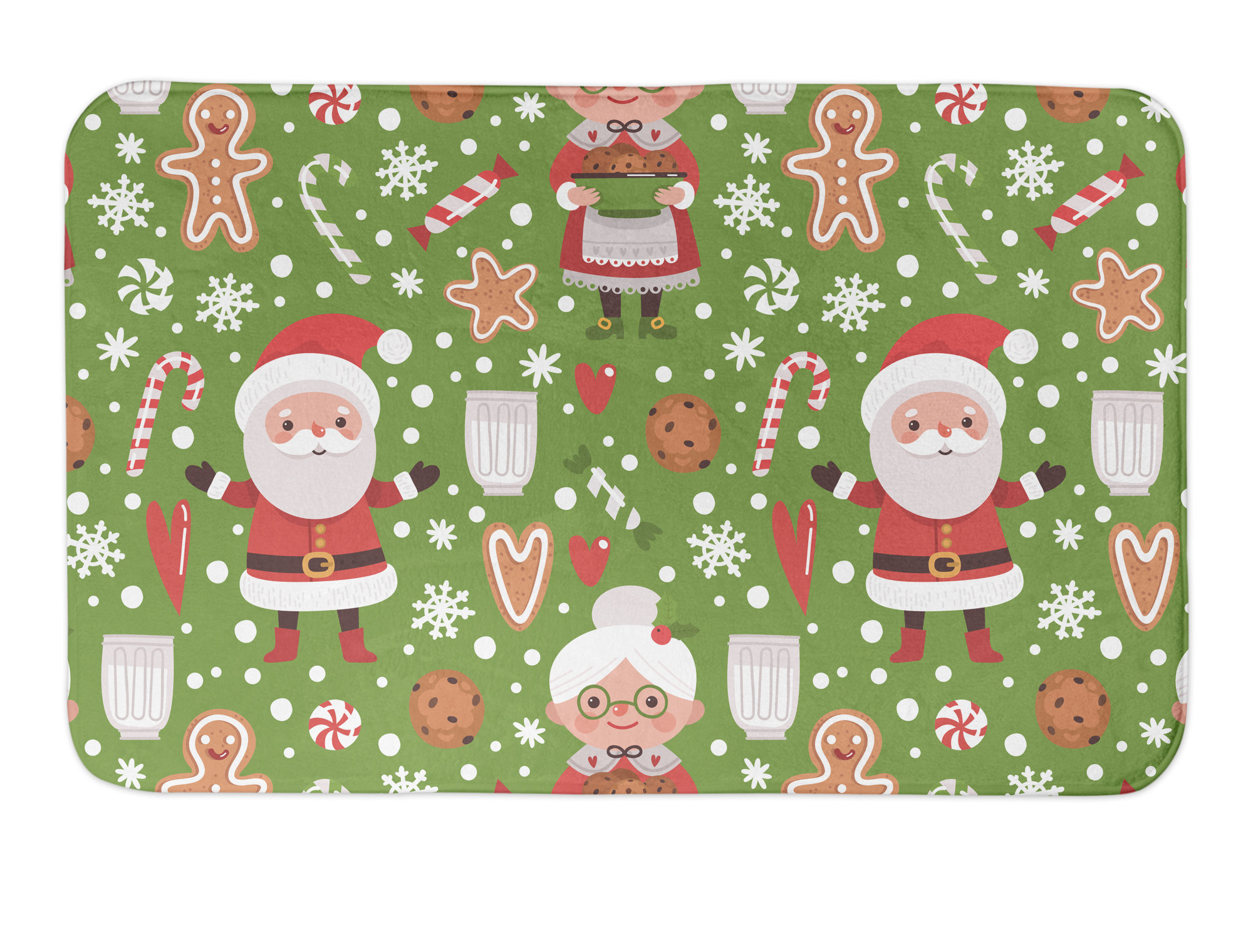 The Holiday Aisle Grainger Claus Pattern Bath Rug Wayfair
