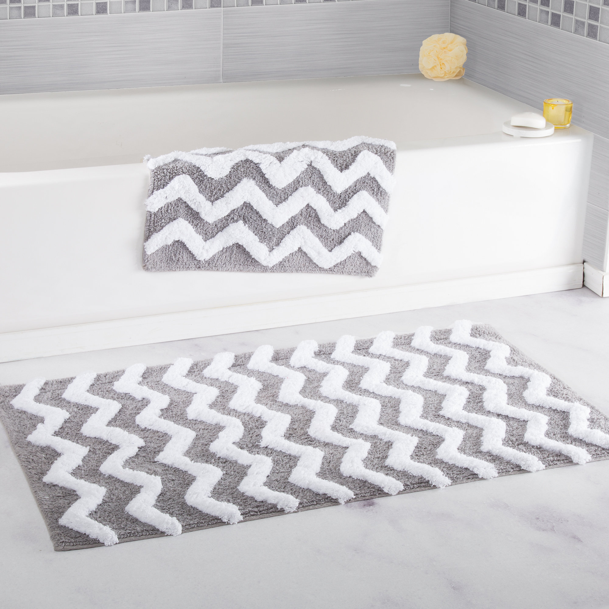 Lavish Home Chevron Bath Rug Reviews Wayfair Lavish Home Chevron Bath Rug Reviews