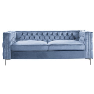 Navy Blue Chesterfield Sofa Wayfair Co Uk 3 Seater Chesterfield Sofa