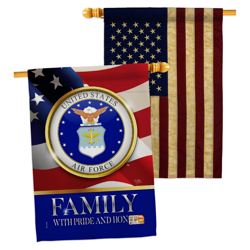 Breeze Decor 2 Piece Us Armed Forces Family Honor Impressions Decorative 2 Sided Polyester 40 X 28 In House Flag Set Wayfair