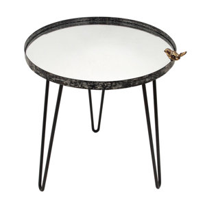 Foreside Home & Garden Bird Mirror End Table Foreside Home & Garden Bird Mirror End Table