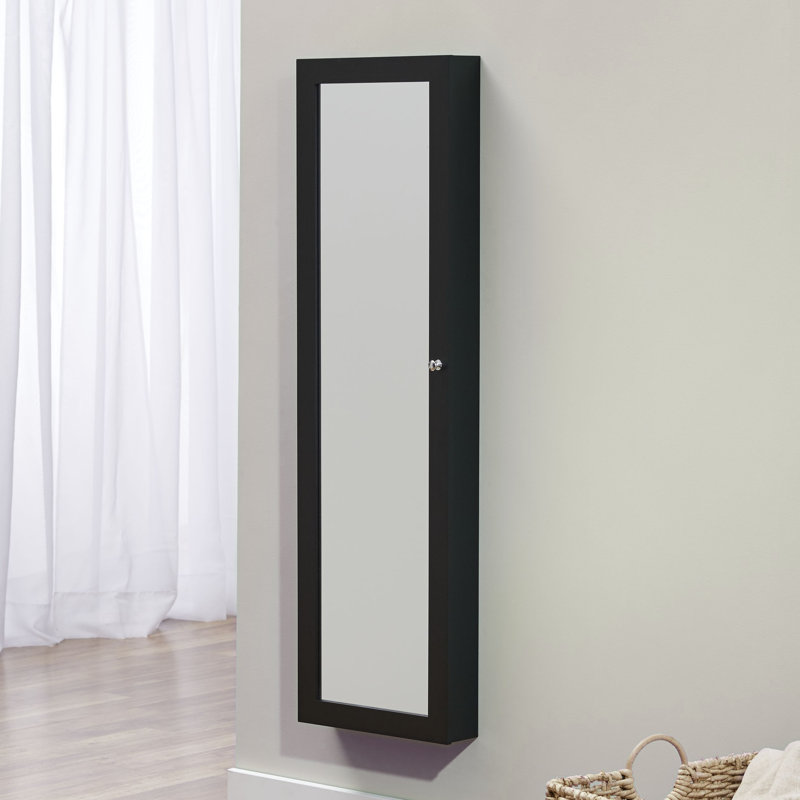 Latitude Run Bohdalice Over The Door Jewelry Armoire With Mirror