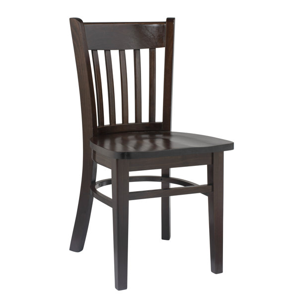 Charlton Home Uxbridge Solid Wood Slat Back Side Chair In Walnut Wayfair