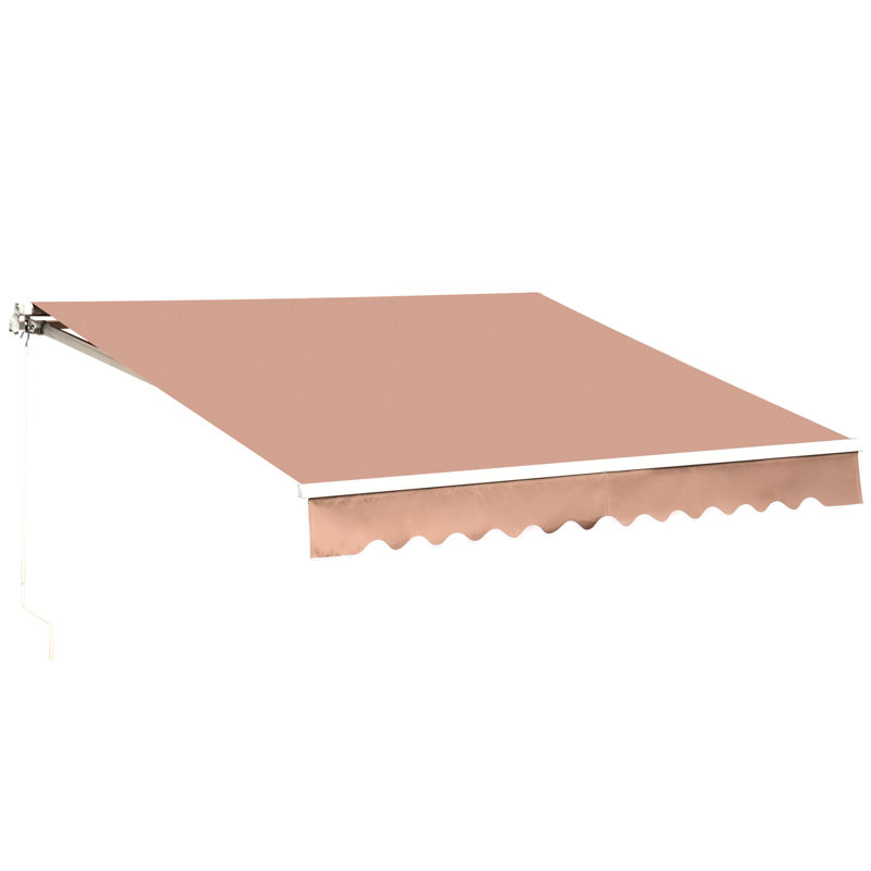 Mcombo Manual 13 Ft W X 8 Ft D Polyester Retractable Standard Patio Awning Reviews Wayfair