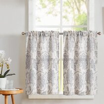 W 150 x H 30 cm CULASIGN Net Curtains Beige Short Curtains Country House Style Short Curtains Linen Look Kitchen Curtain Semi-Transparent Bistro Curtain Cafe Window Decoration