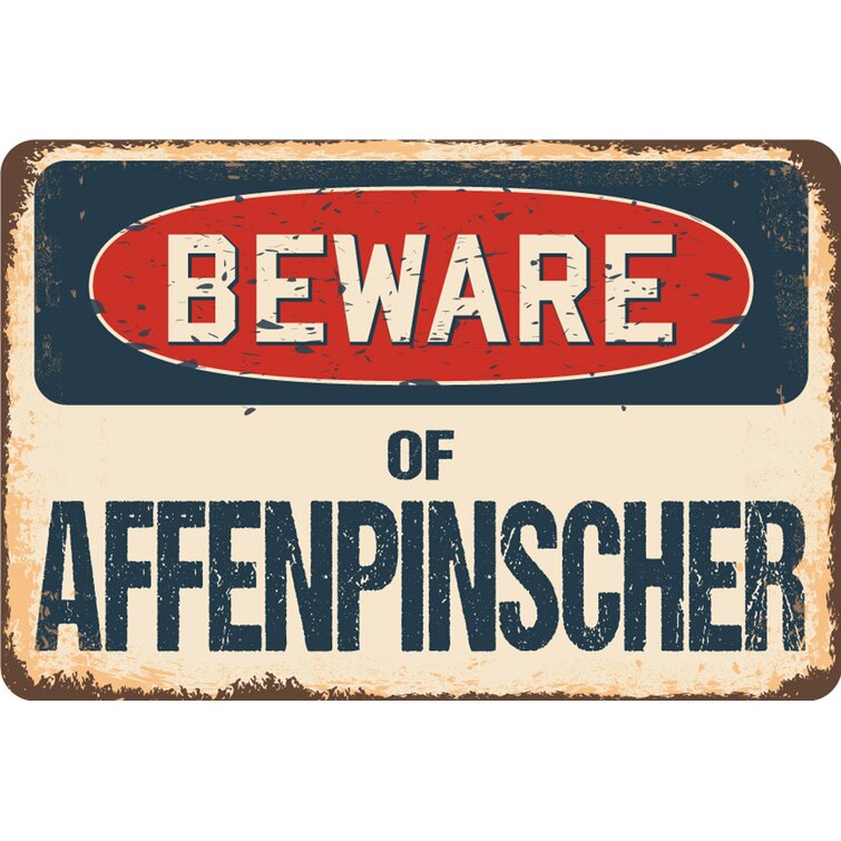 Beware Of Affenpinscher Rustic Sign SignMission Classic Plaque Decoration 