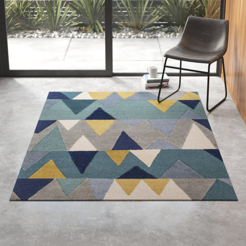 Otis Hand Tufted Wool Bright Blue Area Rug Reviews Allmodern Hand Tufted Wool Bright Blue Area Rug